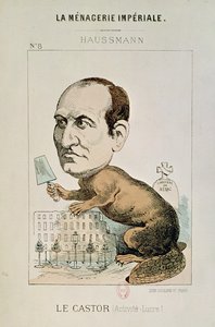 Caricatura del Barón Georges Eugene Haussmann (1809-91) como un castor, de 