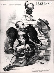 Caricatura de Jean Baptiste Francois Bressant como Don Carlos en 