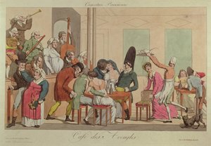 Caricatura del Café des Aveugles, c.1800 de French School