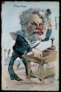 Caricatura del Ministro de la Marina, Camille Pelletan (1846-1915) de la serie 