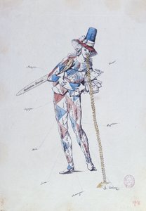 Caricatura satírica de los aristócratas emigrados franceses, c.1792 de French School