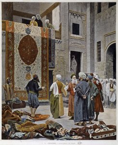 Vendedores de alfombras en Egipto