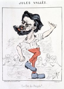 Caricatura de Jules Vallès - en “El Grito del Pueblo” de French School