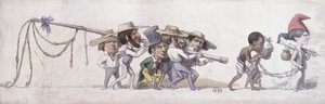 Caricatura que representa a Francia como el traficante de esclavos de sus colonias, c.1845-48 de French School
