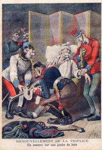 Caricatura de la Triple Alianza de Alemania, Austria e Italia, de 