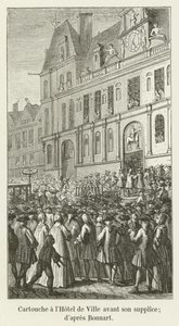 Cartouche en el Hôtel de Ville antes de su suplicio; según Bonnart de French School