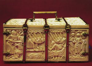 Cofre con escenas de literatura romántica, 1330s