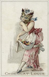 Gato con vestido de French School
