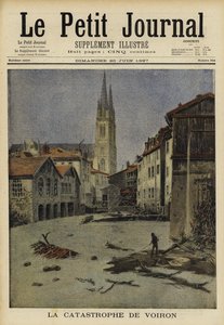 Inundaciones catastróficas en Voiron, Francia, 1897 de French School