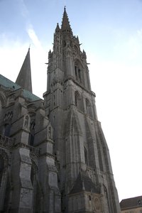 Catedral de Chartres, fachada norte con el pabellón del reloj de French School