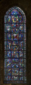 Catedral de Chartres, vidriera: tipología de la pasión de French School