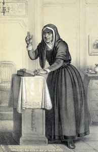 Catherine Théot - en "Galerie historique de la Revolution Française" por Albert Maurin, ed. París 1843 de French School