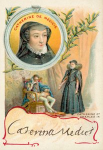 Catalina de Médici y su esposo, Carlos IX de Francia de French School