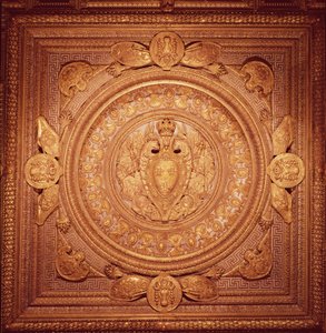 Techo del dormitorio de Enrique II (1519-59) de French School