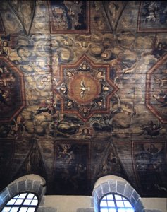 Techo del antiguo Convento Dominicano (hospital) (1664). Pintura del siglo XVII. Dinan, Costas de Armor (22). de French School