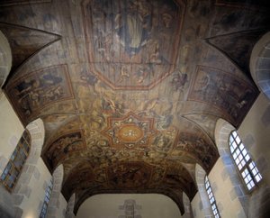 Techo del antiguo Convento Dominicano (hospital) (1664). Pintura del siglo XVII. Dinan, Costas de Armor (22). de French School