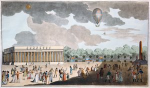 Celebración del Día de la Bastilla, 14 de julio en los Campos Elíseos, París en 1801 de French School