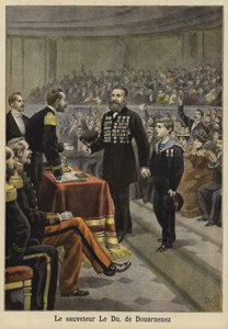 Ceremonia en honor al Sr. Le Du, un rescatador de Douarnenez, Bretaña, 1897 de French School