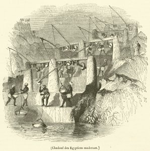 Chadouf de los egipcios modernos (grabado) de French School