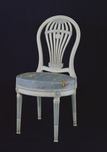 Silla con respaldo en forma de Montgolfiere, siglo XVIII