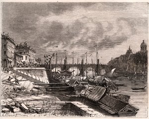 Chalon-sur-Saône (Chalon sur Saône) - Saona y Loira - grabado en 