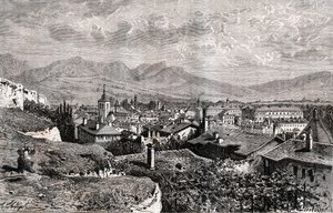 Chambery - Saboya - grabado en “La Francia ilustrada: geografía, historia, administración estadística” por V.A. Malt-Brown. 1884