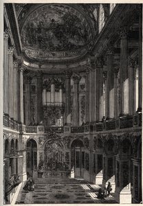 Capilla del Palacio de Versalles - Capilla del castillo de Versalles - grabado en “PATRIE - DESCRIPTION PICTURESQUE DE LA FRANCE EN 6 VOLUMES” de Lucien Huard - finales del siglo XIX de French School