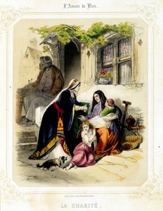 Caridad. En amor al bien de Sauvageot, segunda mitad del siglo XIX de French School