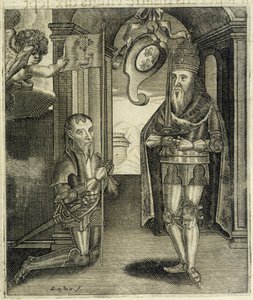 Carlomagno y el Conde de Toulouse Torsin (o Chorson) - en “Historia de los Condes de Toulouse” por Guillaume de Catel, Toulouse de French School