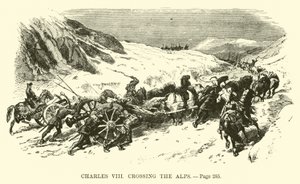 Carlos VIII cruzando los Alpes