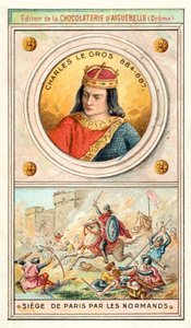 Carlos el Gordo y el asedio de París por los vikingos, 885-886 de French School