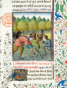 Revisando las huellas de un ciervo, del Livre de la Chasse de Gaston Phebus de Foix (1331-91)
