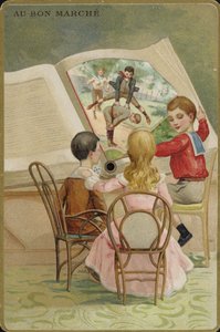 Niños leyendo libro gigante de French School