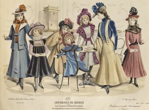 Trajes infantiles, ilustración de Journaux de Mode, octubre de 1898
