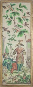 Papel pintado de chinoiserie de French School