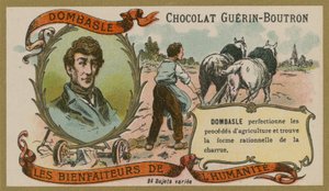 Tarjeta comercial de Chocolat Guerin-Boutron, Christophe Mathieu de Dombasle de French School