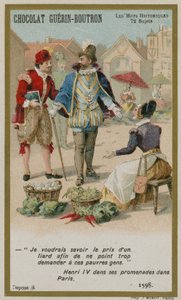 Tarjeta comercial de Chocolat Guerin-Boutron, serie Palabras Históricas de French School
