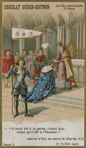 Tarjeta comercial de Chocolat Guerin-Boutron, serie Palabras Históricas de French School