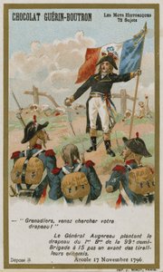 Tarjeta comercial de Chocolat Guerin-Boutron, serie Palabras Históricas de French School