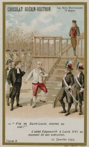 Tarjeta comercial de Chocolat Guerin-Boutron, serie Palabras Históricas de French School