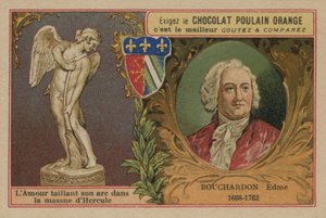 Tarjeta comercial de Chocolat Poulain Orange de French School