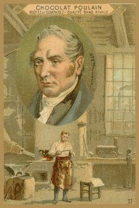 Tarjeta comercial de Chocolat Poulain, Robert Stephenson