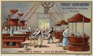 Fabricación de chocolate. Sala de mezclas de French School