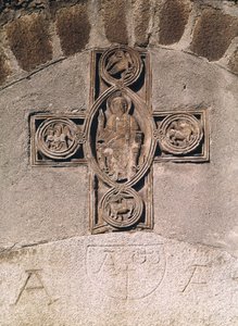 Cristo en majestad con símbolos de los evangelistas, siglos IX-X de French School