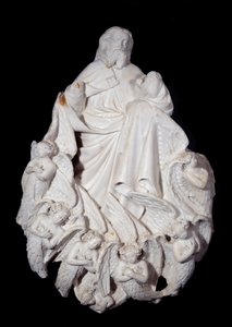 Cristo rodeado de ángeles. Escultura de mármol, escuela francesa
