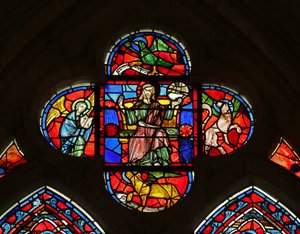 Cristo con los símbolos de los Evangelistas de French School