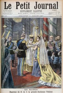 Bautizo de la Gran Duquesa Tatiana de Rusia, ilustración para Le Petit Journal de French School