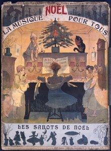 Zuecos de Navidad, partitura de villancicos, c.1900-10