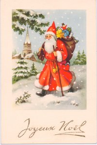 Tarjeta de Navidad, c.1907 de French School