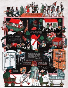 Juguetes de Navidad. 1923 de French School